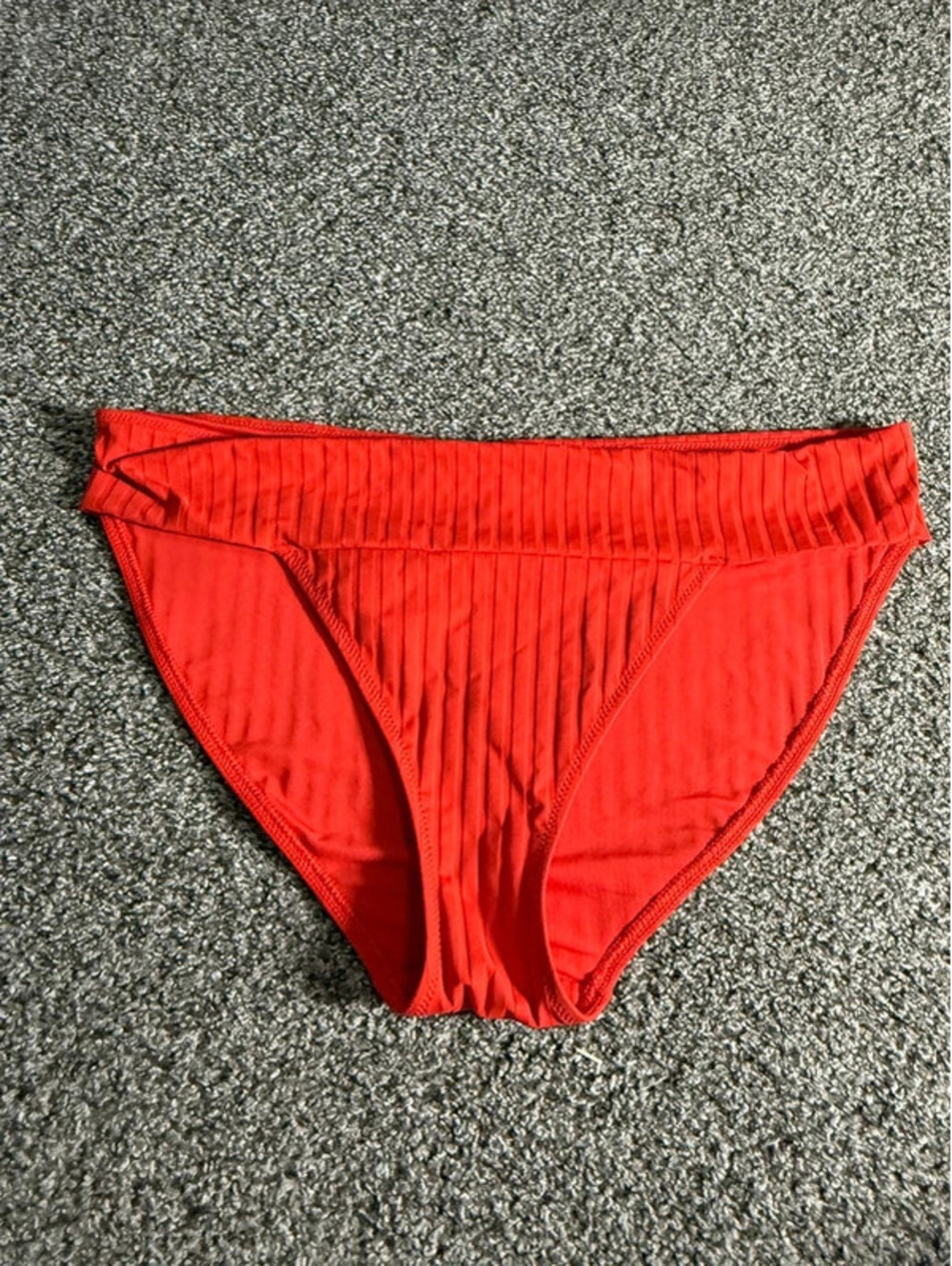 Aerie Women’s Large Red Ribbed Bikini Swimsuit Bottom